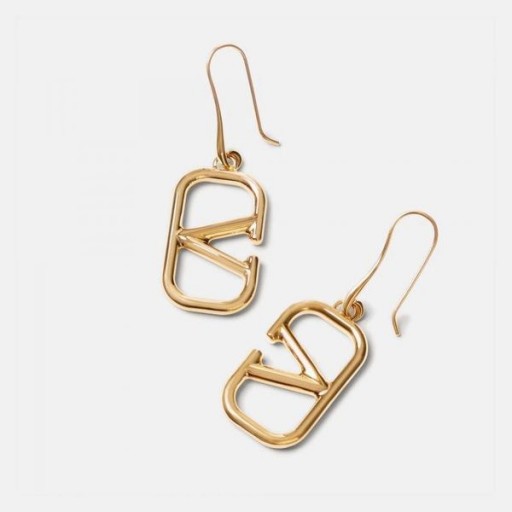 Valentino Small VLogo Signature Hook Earrings In Metal Gold