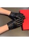 Valentino Rockstud Spike Gloves Women Sheepskin Black
