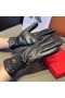 Valentino Gloves Women Sheepskin With Laces and Crystal VLogo Black
