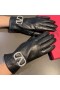Valentino Crystals VLogo Signature Gloves Women Sheepskin Black
