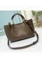 Valentino Small VLogo Escape Tote In Grained Calfskin Coffee