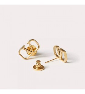 Valentino Mini VLogo Signature Stud Earrings In Metal Gold