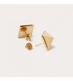 Valentino Mini Rockstud Earrings In Metal Gold