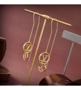 Valentino Small VLogo Signature Dangle Earrings In Metal Gold