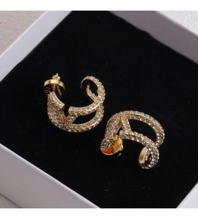 Valentino VLogo Signature Earrings In Metal With Crystals Gold