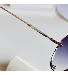 Valentino VA2045 Round Sunglasses Metal Frame With Crystal Studs Blue