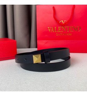 Valentino Amháin Graí Crios 20MM I Calfskin Dubh
