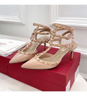 Valentino Rockstud Caged CaidÃ©il MnÃ¡ Leathar Paitinne Apricot