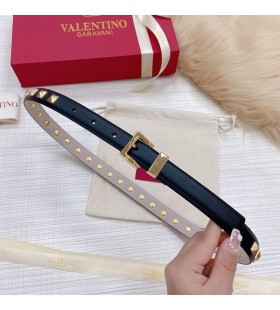 Valentino Rockstud Crios 20MM Le BiorÃ¡in BÃºcla I Calfskin Dubh
