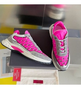 Valentino Klar GÃ¥ Runner Joggesko Med VLogo Unisex Stoff og Skinn, Rose