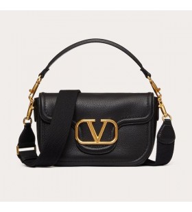 Torba Valentino Alltime Przez ramię z ziarnistej skóry cielęcej w kolorze czarnym