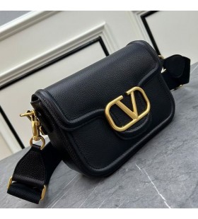 Torba Valentino Alltime Przez ramię z ziarnistej skóry cielęcej w kolorze czarnym