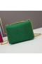 Valentino Mic Stud Geanta Crossbody Cu Lanț și Spumante, Cristale, Din Piele intoarsa Verde