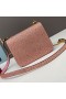 Valentino Mici Vsling Geanta Crossbody Cu Cristale Strălucitoare În Piele De Căprioară Cherry
