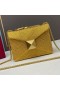 Valentino Mic Stud Geanta Crossbody Cu Lant si Cristale Strălucitoare În piele de Căprioară Galben