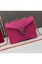 Valentino Mic Stud Geanta Crossbody Cu Lant si Cristale Strălucitoare În piele de Căprioară Rose
