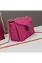 Valentino Mic Stud Geanta Crossbody Cu Lant si Cristale Strălucitoare În piele de Căprioară Rose