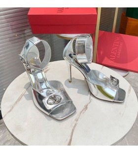 Valentino Vlogo Roman Catarama Sandale Femei Din Piele De ViÈ›el De Argint