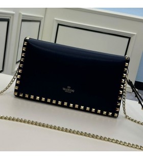 Valentino Mare Rockstud CureluÈ™Äƒ De Ambreiaj Cu LanÈ› ÃŽn Piele De ViÈ›el Bleumarin