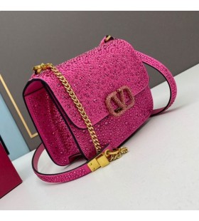 OvocnÃ© MalÃ© Vsling Crossbody TaÅ¡ka S Å umivÃ© KryÅ¡tÃ¡ly V SemiÅ¡ Rose