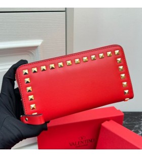 Ovocné Veľké Rockstud Na Zips Peňaženky V Teľacina Červená