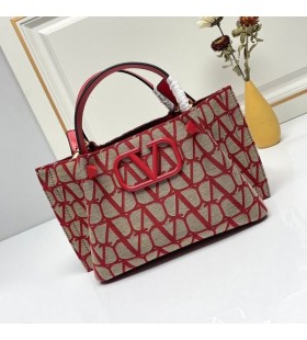 Ovocné Malé VLogo Podpis Nákupní Taška S Klincami V Toile Iconographe Textílie Červená