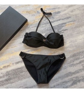 발렌티노 VLogo 서명을 꼬 비키니 여성 Lycra 블랙