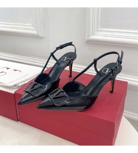 ë°œë Œí‹°ë…¸ VLogo ì„œëª… ìˆ™ íŽŒí”„ëŠ” ì—¬ìž ê°€ì£½ ê²€ì •