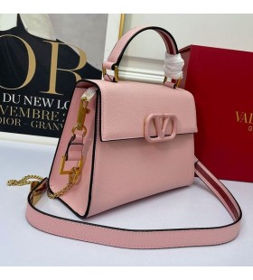 Mala Torbu Valentino Vsling od Zrnate Teleće kože Ružičaste boje