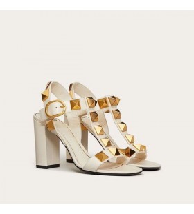 Ženske Sandale ukosnica Valentino u Rimskom stilu Od Teleće Kože Bijele Boje
