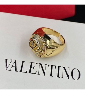 Valentino VLogo Ä°mzalÄ± PÄ±rlantalÄ± AltÄ±n/Beyaz Metal AÃ§Ä±k Halka