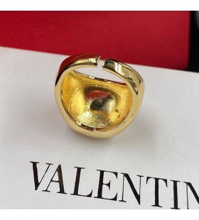 Valentino VLogo Ä°mzalÄ± PÄ±rlantalÄ± AltÄ±n/Beyaz Metal AÃ§Ä±k Halka