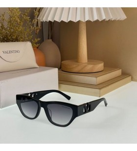 فالنتينو VA1118 مربع النظارات الشمسية خلات الإطار مع Vlogo بلورات سوداء
