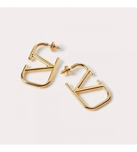 فالنتينو صغيرة VLogo التوقيع أقراط معدن الذهب