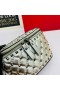 Valentino Malé Rockstud Spike Pás Taška V Jehněčí Kůže Stříbrný