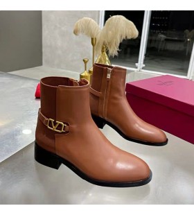 Valentino VLogo Podpis KotnÃ­kovÃ© Boty 30MM Å½eny pravÃ¡ kÅ¯Å¾e, HnÄ›dÃ©