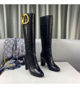 Valentino Supervee Koleno KotnÃ­kovÃ© Boty 85MM Å½eny TelecÃ­ kÅ¯Å¾e ÄŒernÃ©