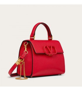 Valentino Kleine Vsling Handtas In Korrelig Kalfsleer Rood
