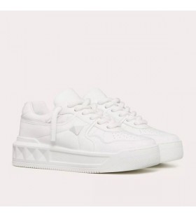 Valentino Een Stud XL Low-Top Sneakers Unisex Nappa Leer Wit