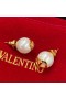 Valentino Mikro VLogo Allekirjoitus Korvakorut Helmiä Metalli Kulta