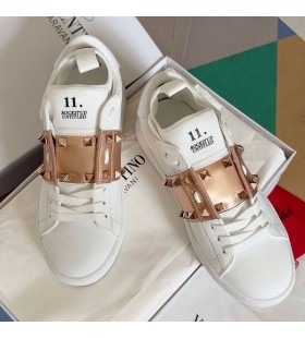 Valentinon Rockstud Untitled Lenkkarit Unisex Calfskin Valkoinen/Kulta