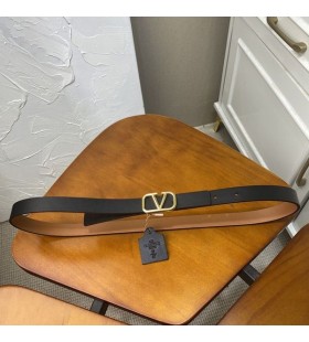 Valentino VLogo Allekirjoitus Käännettävä Vyö 20MM Vuonna Calfskin Ruskea