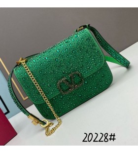 Valentino Pieni Vsling Crossbody Laukku Kuohuviini Kiteet VihreÃ¤ Mokka
