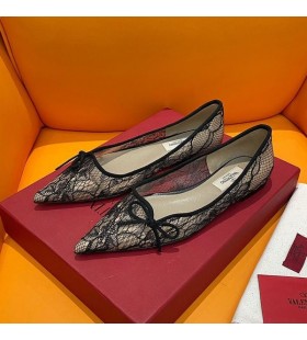 Valentino Arc Ballerines Femmes Dentelle Noir