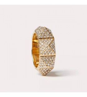 Valentino Rockstud Ring Aus Metall Mit Swarovski-Kristallen Gold