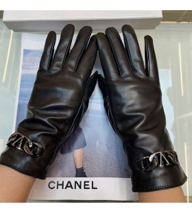 Valentino, Vlogo Kette Handschuhe Frauen Schaffell Schwarz