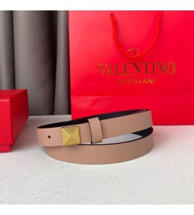 Valentino Einem Stud Gürtel 20MM Kalbsleder In Rosa