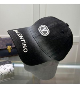 Valentino VLogo Signature Letter Baseball Cap In Cotton Black